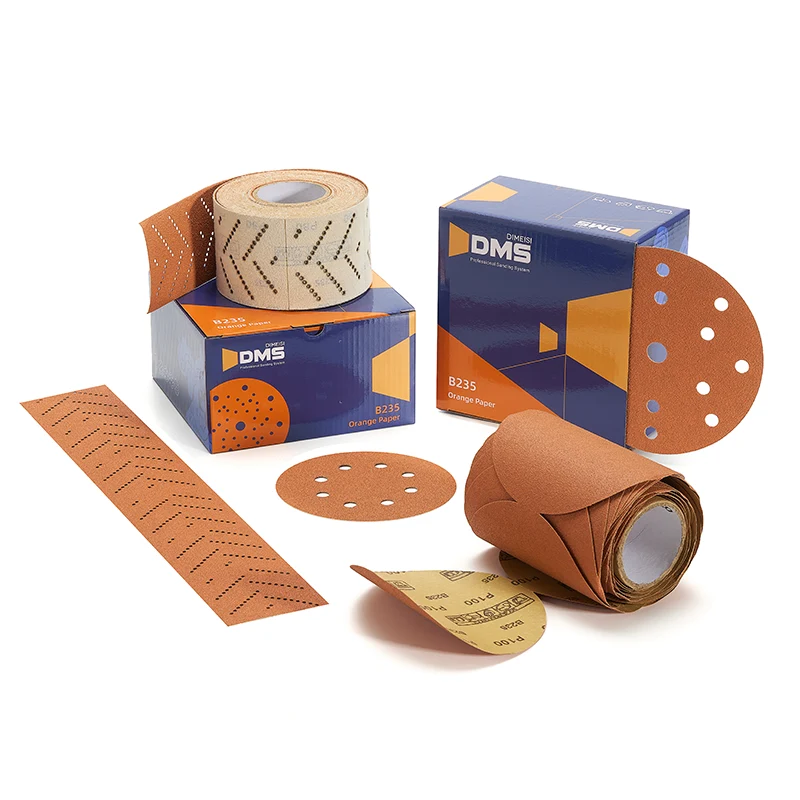 Oranžový brusný papír